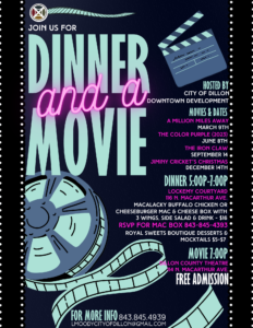 Dinner and a Movie @ Lockemy Courtyard & Dillon Theatre